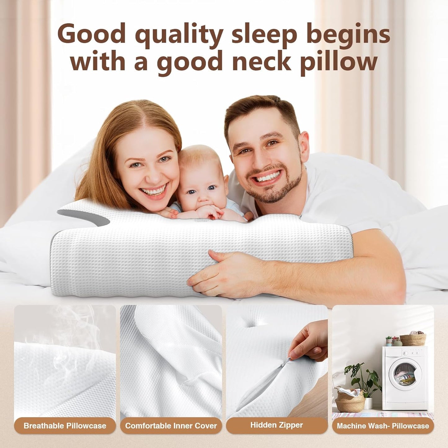 Yordi® Ergonomic Memory Foam Pillow
